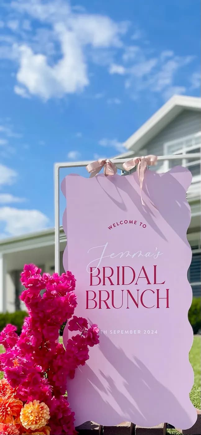 Bridal brunch sign