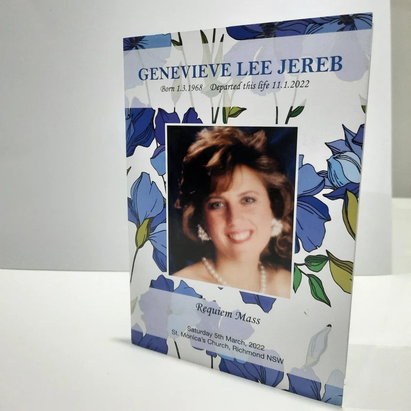 Memorial booklet