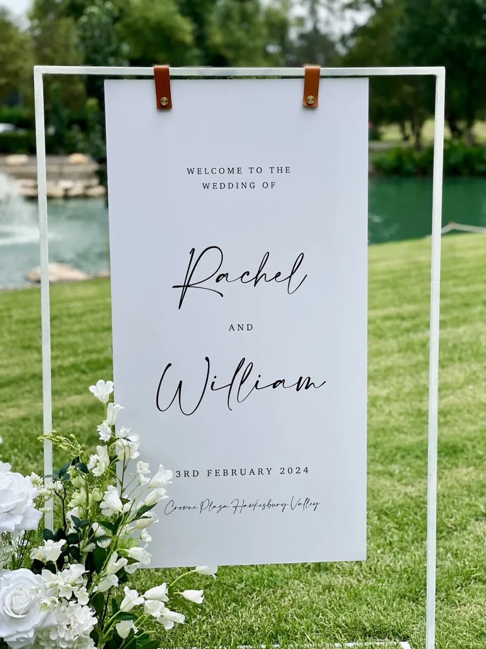 Wedding welcome board